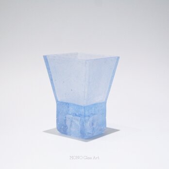 高台盃-青-【ガラス酒器 | オリジナル・一点もの】の画像