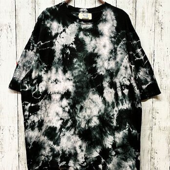 タイダイ染め　ビッグシルエット Tシャツ　XLサイズ　ブラック　Hippies Dye HD19-43の画像