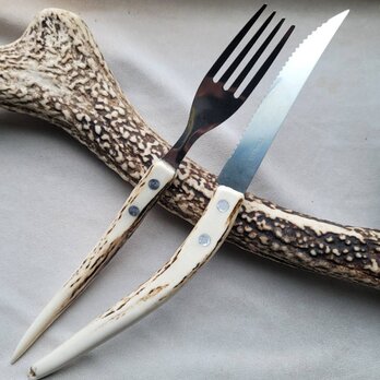 鹿の角 フォークとナイフの画像