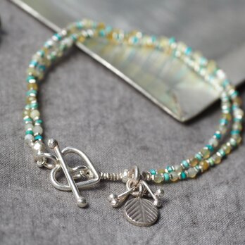 -Yellow opal・ Turquoise- double braceletの画像