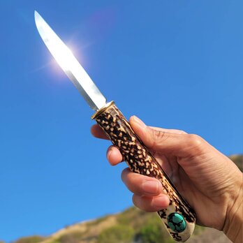 鹿の角 ターコイズのモーラナイフの画像