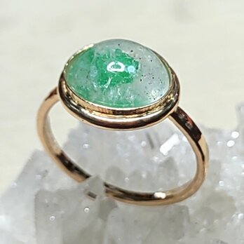 Emerald in quartz＊14kgf ringの画像