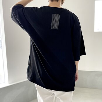 【 ユニセックス】サイドスリット ビッグシルエットTシャツ【ブラック】の画像