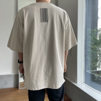 『2024再販』サイドスリット ビッグシルエットTシャツ　ユニセックス【ベージュ】の画像