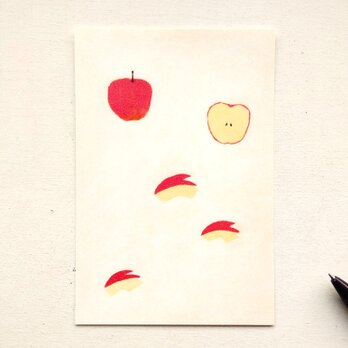 ㊱「うさぎりんご」ポストカード　※同柄3枚の画像