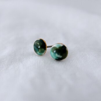 ピアス cabochon mini greenの画像