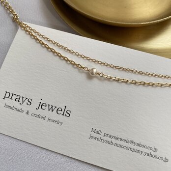 Freshwater Pearls Chain Bracelet 華奢シンプル淡水バロックパールチェーンブレスレットの画像