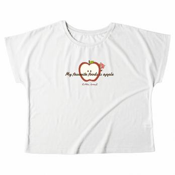 りんごが大好きです！　ドルマンTシャツ／カットソー　フリーサイズ　アパレル／アニマルモチーフの画像