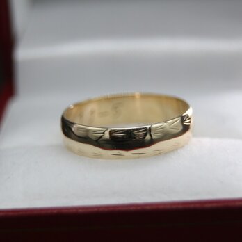 英国 イギリス ロンドン 1983年 ビンテージ ゴールド リング 指輪 レディース 純金率 375 ジュエリー J84の画像