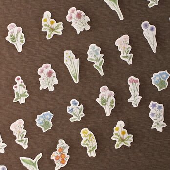 野の花のフレークシール〔マステ素材〕の画像