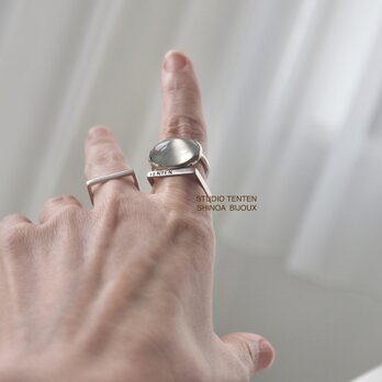 K10WG[月兎のmoonstone]ringの画像