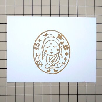 消しゴムはんこ「仏さま」の画像