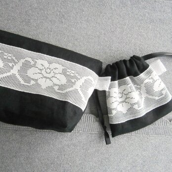 花lace×linen PouchSetの画像