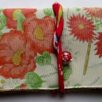 ７１４７　花柄の着物で作った和風財布・ポーチ＃送料無料の画像