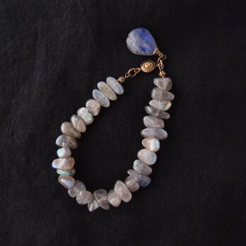 Labradorite Bracelet／ラブラドライト ブレスレット／Rough tumbleの画像