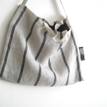 柔らかいTote StripeLinenの画像