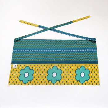 カンガのカフェエプロン（ヘキサグラム）エプロン アフリカ布 母の日