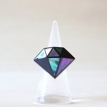 【SALE】くにもと　ジュエル 螺鈿（らでん）リング ダイヤモンドの画像