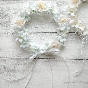 「花冠」ブライスドール用　ベビーブルー×ホワイト（オーダーメイド可）の画像