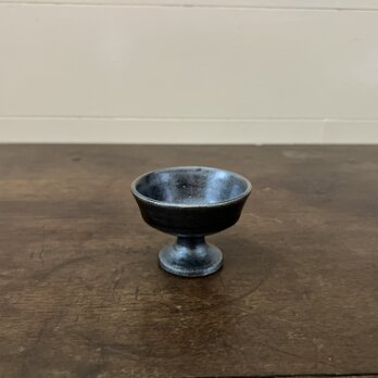 仏具　鉄サビ釉　仏飯器の画像