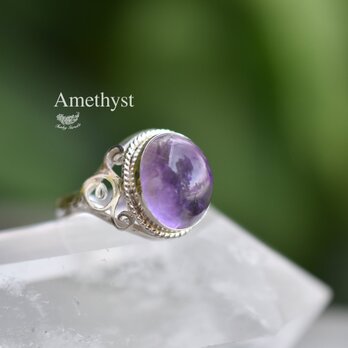 鮮やかな紫★amethyst★シルバーリング1056の画像
