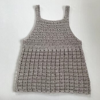 【Mサイズ】かぎ針編みのビスチェ　編み物　キャミソール　クロッシェビスチェの画像