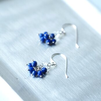 -lapis lazuli・white toraz- silver pierceの画像