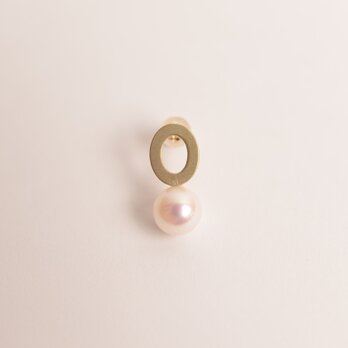 [受注製作]Geometry Pearl round pierce(片耳)の画像
