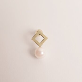[受注製作]Geometry Pearl ひし型 pierce(片耳)の画像