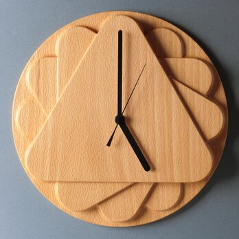 掛け時計（木製・無垢）Wood Wall Clock CT-1　ビーチの画像