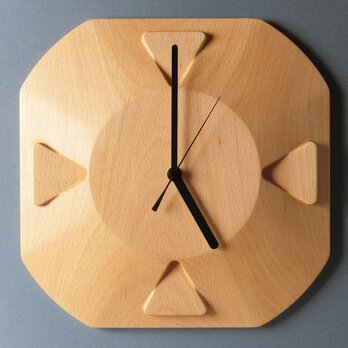 掛け時計（木製・無垢）Wood Wall Clock OC-1　ビーチの画像
