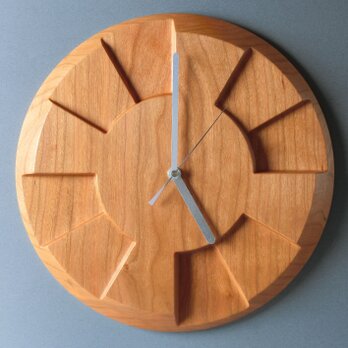 掛け時計（木製・無垢）Wood Wall Clock C-2　ブラックチェリーの画像