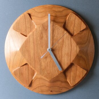 掛け時計（木製・無垢）Wood Wall Clock CS-1　ブラックチェリーの画像