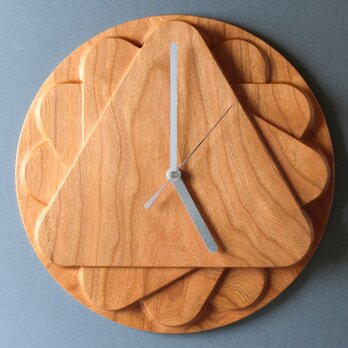 掛け時計（木製・無垢）Wood Wall Clock CT-1　ブラックチェリーの画像