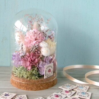 誕生月の天然石 flower dome　-pink-の画像