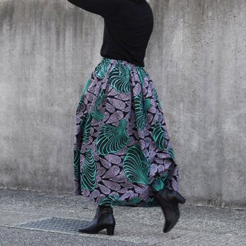アフリカ布のロングスカート（アフリカンプリント）ロング・マキシの画像