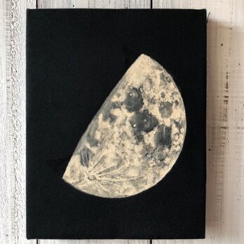 「半月」F0サイズ アート作品 原画 鉱物画 徳島洋子作品 ★ 星月猫の画像