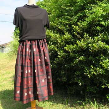 大島紬のスカートの画像