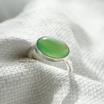 [オーストラリアの新緑chrysoprase]ringの画像