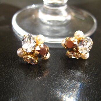 Bijoux　pierce  crystal  × goldの画像