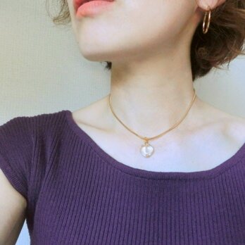 clear heart necklaceの画像