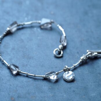 -Smoky quartz- silver braceletの画像