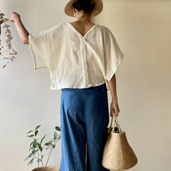 Gauze Cotton Kimono Blouse/ガーゼコットントップスの画像