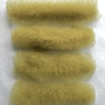 ふわふわ羊毛カーテッドウール〜自家製ミックスハーブ染めサウスダウン種〜１０gの画像