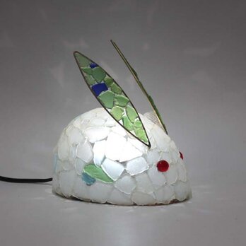 シーグラスのランプ　雪うさぎのランプ-18の画像