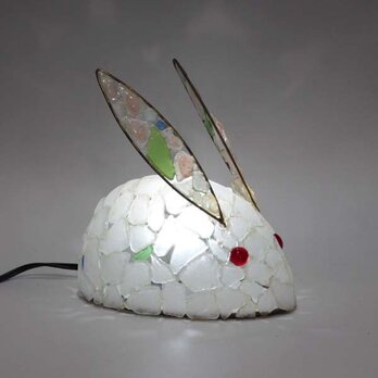 シーグラスのランプ　桜貝とうさぎのランプ-4の画像