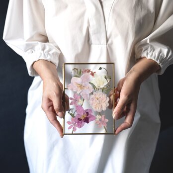 【アフターブーケ ＜Pau パゥ＞】生花ブーケを「押し花＆額装」してお届けします　結婚式 ブーケ 記念の画像