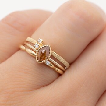 Sunset Orange Marquise Diamond Ringの画像