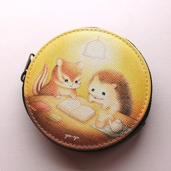 【受注生産】丸型コインケース「ふたりの物語」の画像