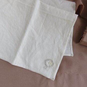 国産リネンの手縫いクロス　　　　アンティークホワイトの画像